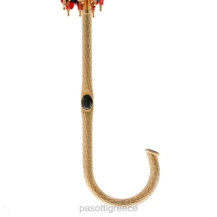 ομπρέλα | PASOTTI 189 5a488-92 p5 - κόκκινη ομπρέλα λεοπάρ διπλό ύφασμα 2N6B8417 για άνδρες και γυναίκες